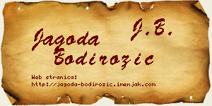 Jagoda Bodirožić vizit kartica